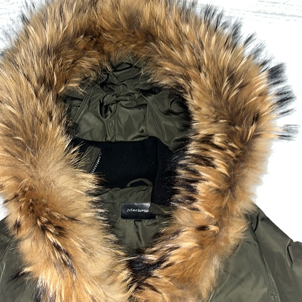 Like new Mackage, worn 2 time, olive green, size XS